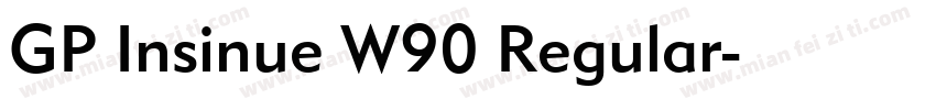 GP Insinue W90 Regular字体转换
